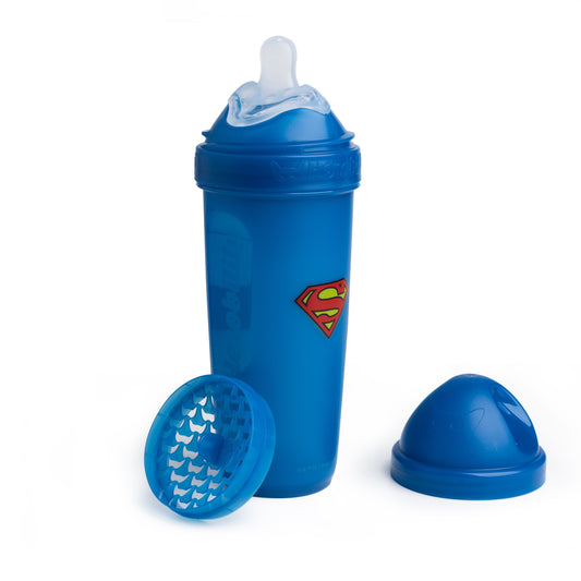 Double Anti-Colic Baby Bottle 340 ml - Superman