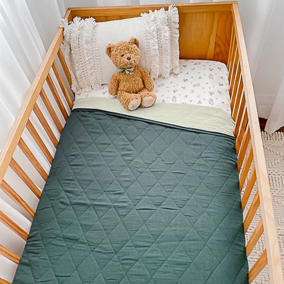 Forest Sage Cot Coverlet