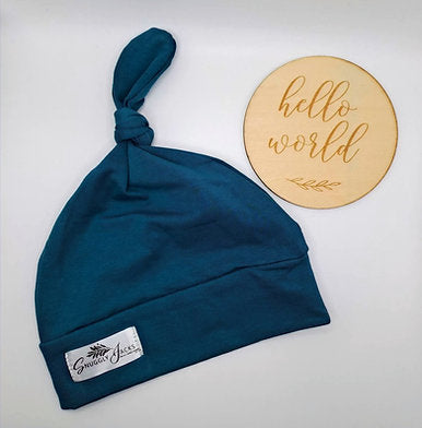 Harbour Blue Knotted Beanie