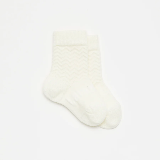 Merino Wool Crew Socks - Pearl