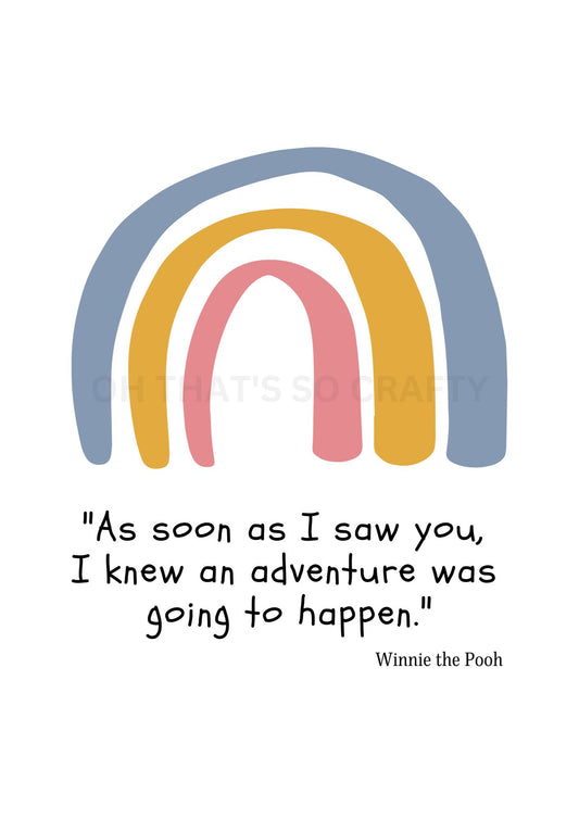 An Adventure - Winnie the Pooh Print